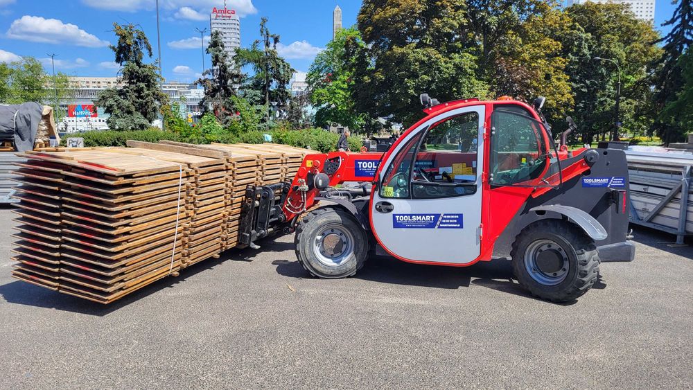 Ładowarka teleskopowa obrotowa prosta usługi operatorskie wynajem