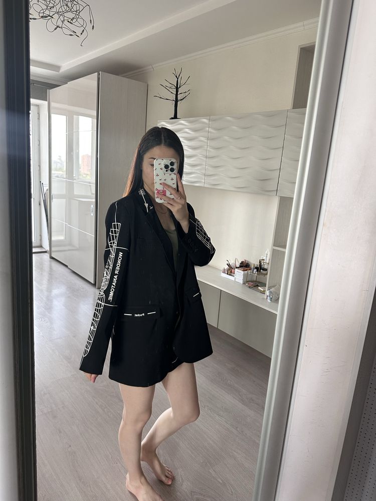 Піджак з чоловічого крою ace cher17 zara оверсайз