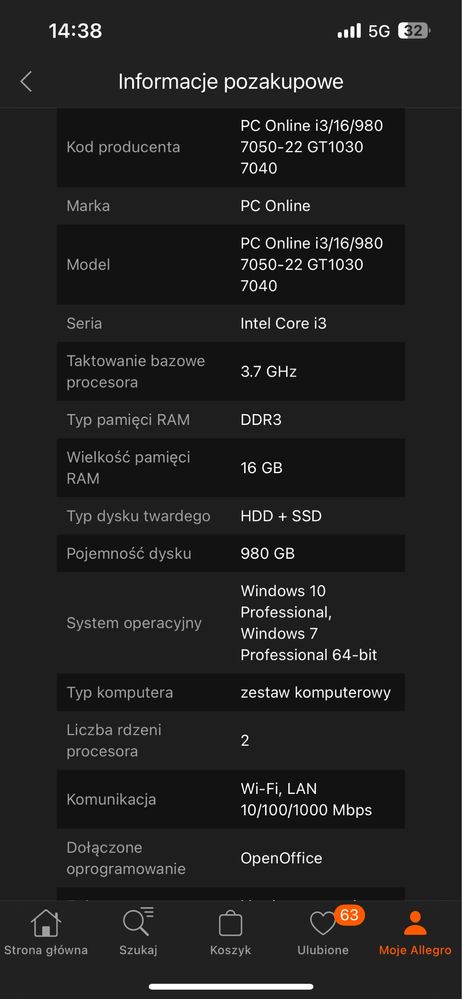 Zestaw pc gamingowy