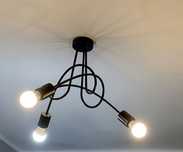 Lampa sufitowa żyrandol loft czarna  j.nowa!