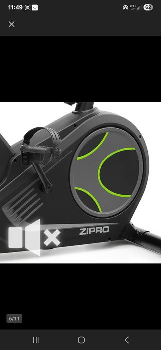 Rower Stacjonarny ZIPRO FLAME Treningowy Magnetyczny iConsole + Kinoma