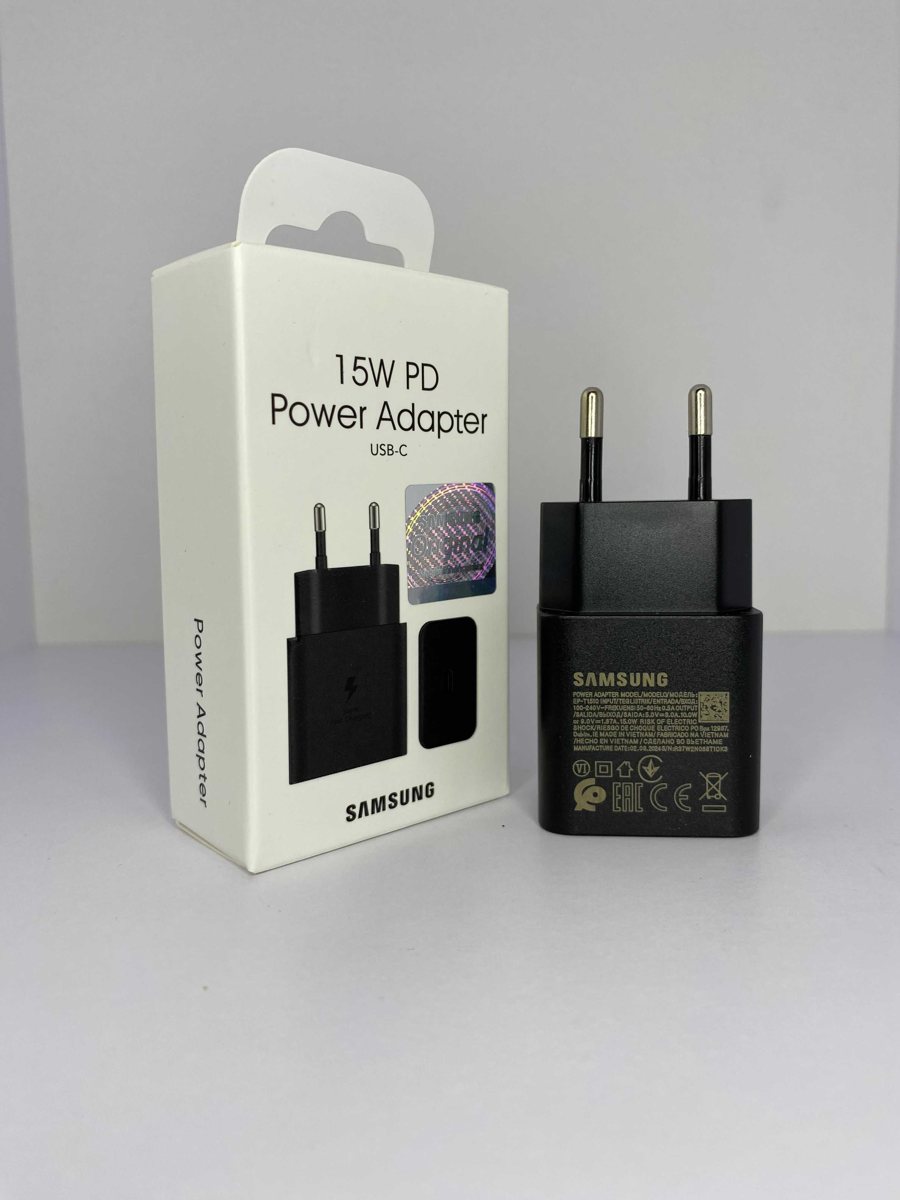 Samsung 15W зарядний адаптер чорний / блок зарядка самсунг
