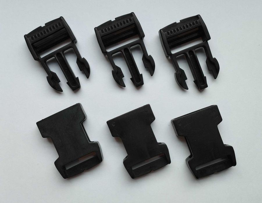 Карабины фастексы пластиковые + ремни набор