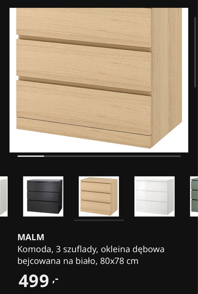 Komoda ikea malm