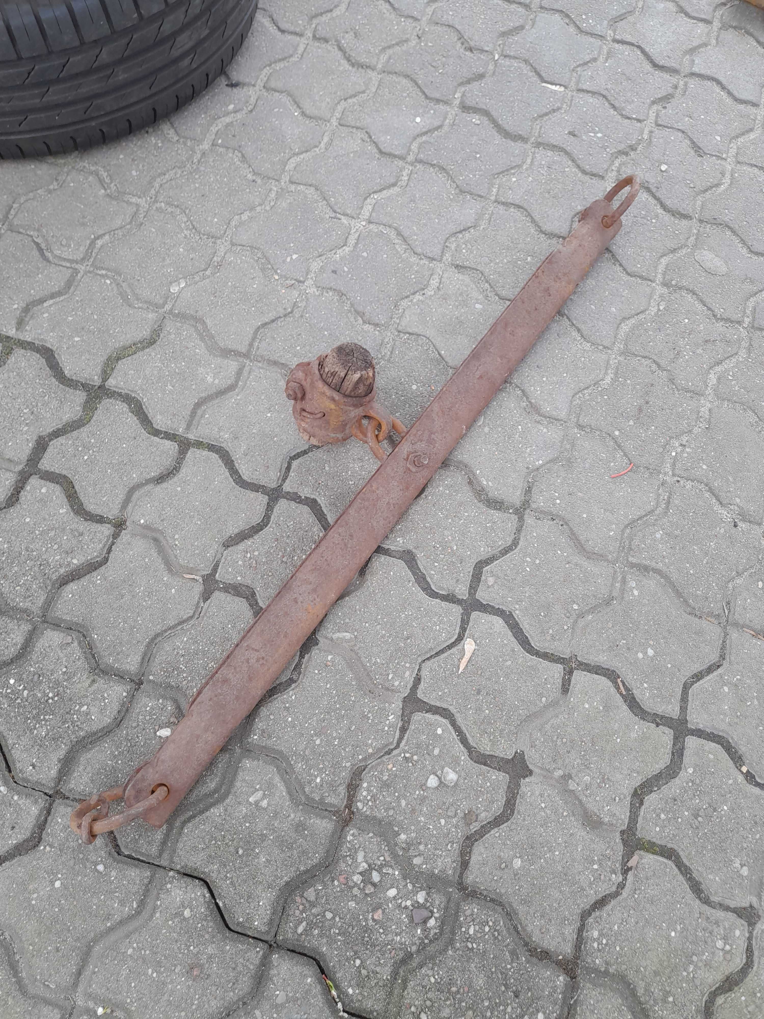 Stary metalowy orczyk zabytkowy kuty Antyk PRL wojenny