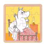 Puzzle 16 drewniane Muminki - Psoty przed snem ,212x219 mm