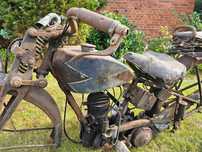 Stary Motocykl  AJS Oeler  1930 R  200cm Zabytek