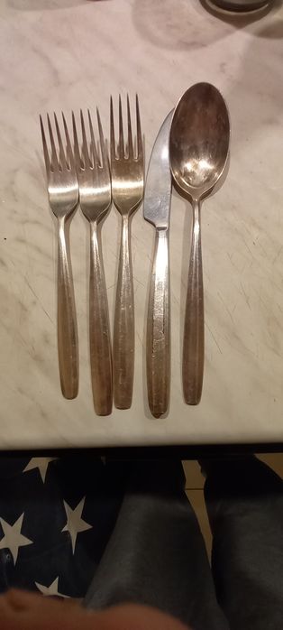 Sztućce Hackman Finland przy widelce duża łyżka i nóż