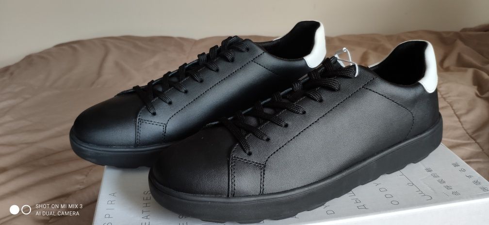 Geox Spherica Ecub czarne skórzane sneakersy rozm 43