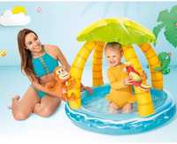 Детский надувной бассейн с навесом Intex 58417 "Тропический остров"