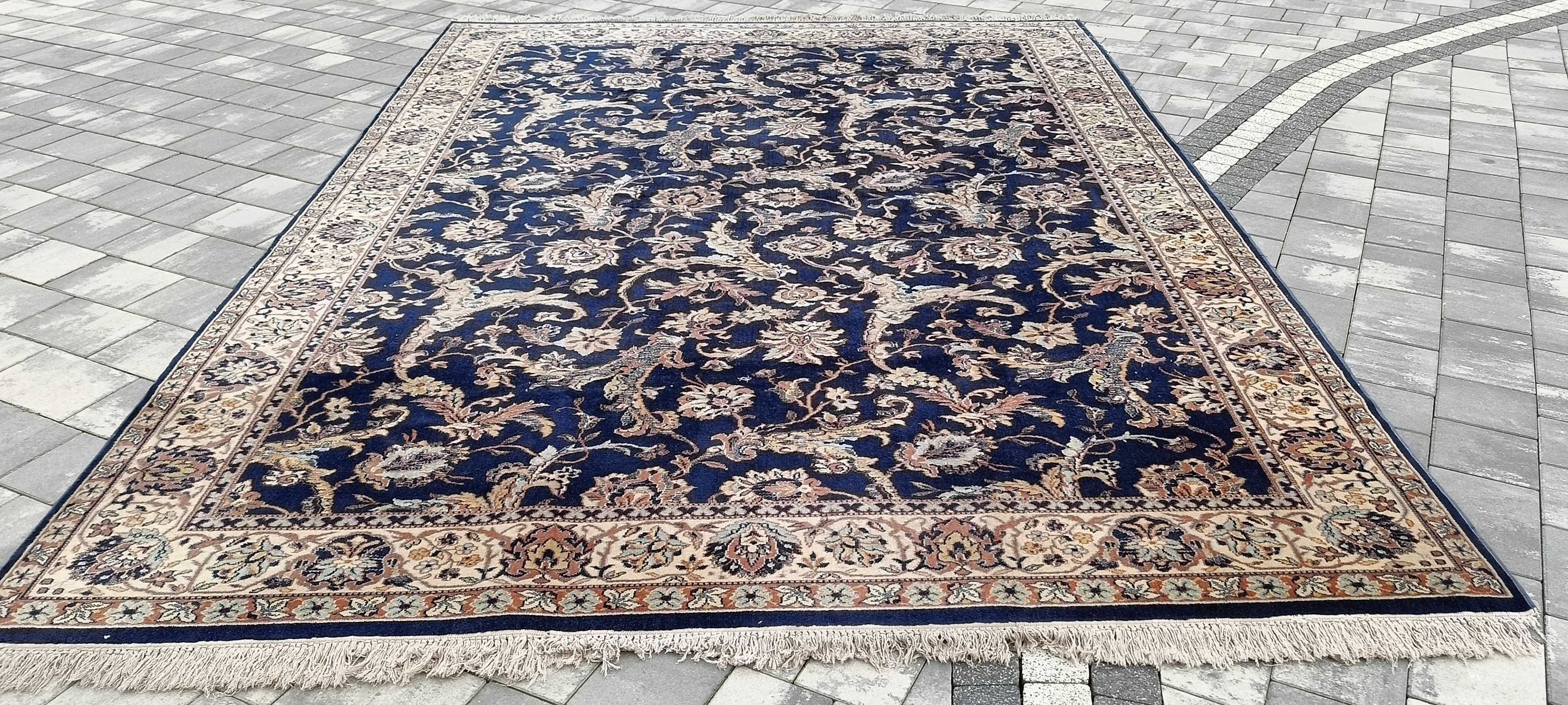 Keshan dywan wełniany tkany ręcznie 358 x 247 cm wełna duży