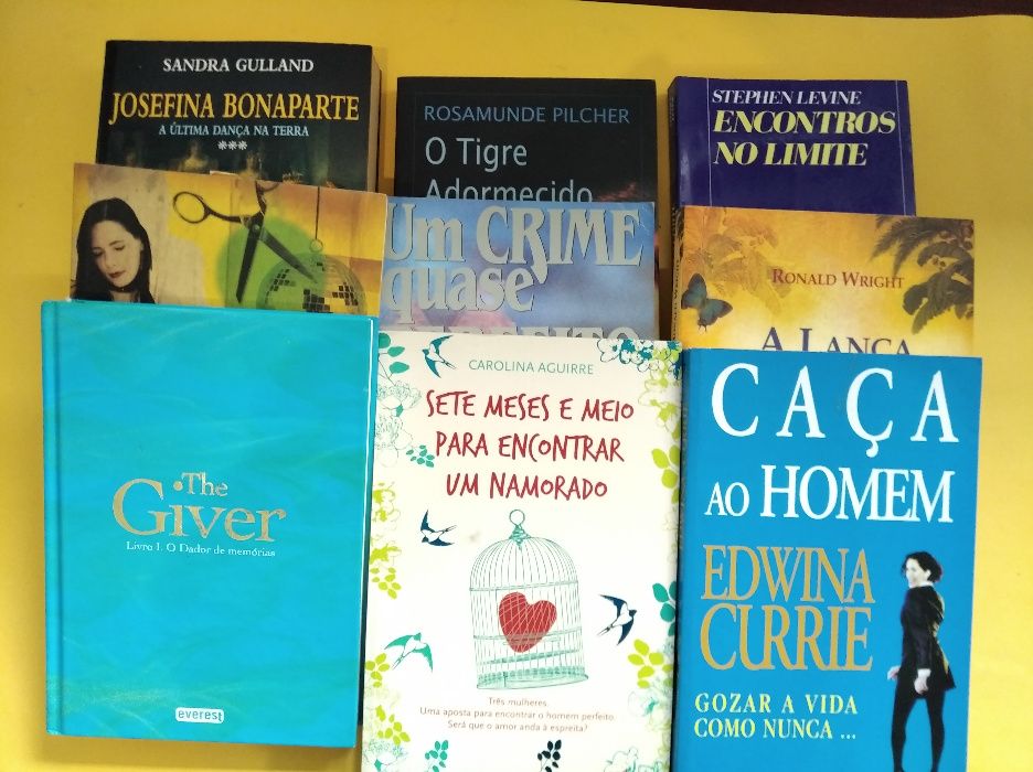 Livros:"The Giver"; "Terra bola de neve"; "Um Crime quase perfeito"e +