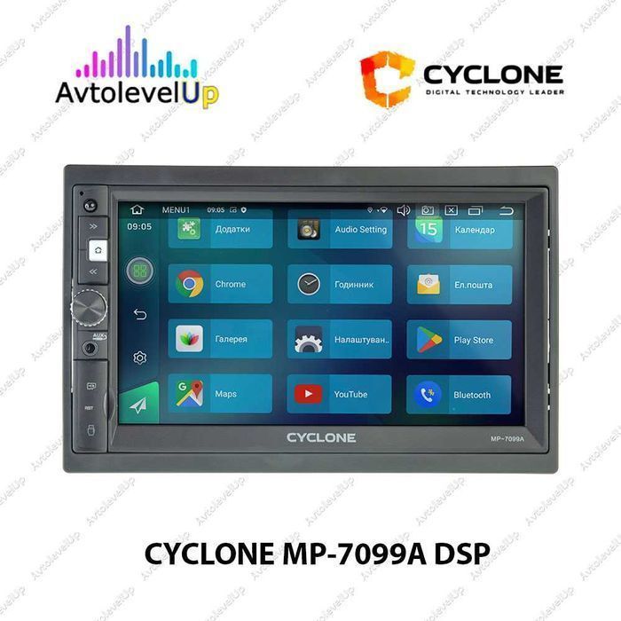 Автомагнитола CYCLONE MP-7099A DSP, 4/64Gb GSM 4G AndroidAuto/CarPlay