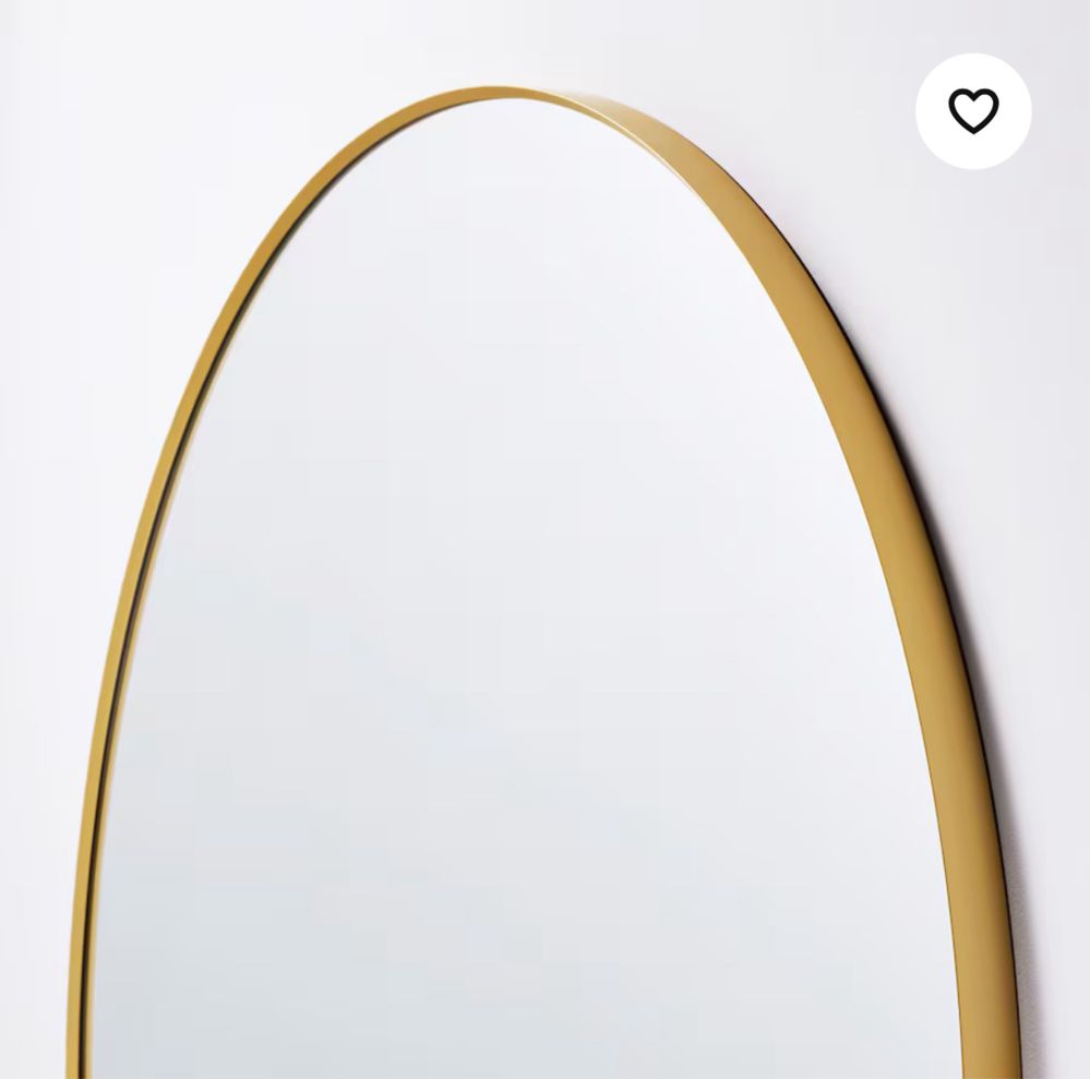 LINDBYN Ikea  Lustro okrągłe, złoty kolor, 80 cm