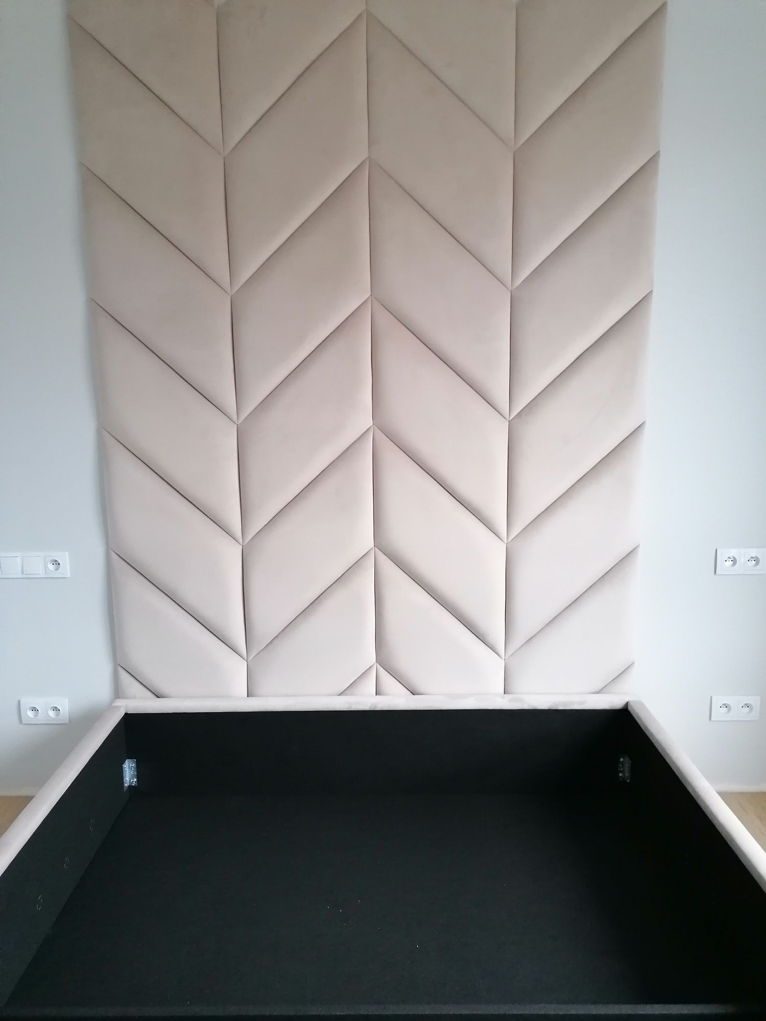 Panele tapicerowane jodełka podstawa łóżka box pod panele na wymiar