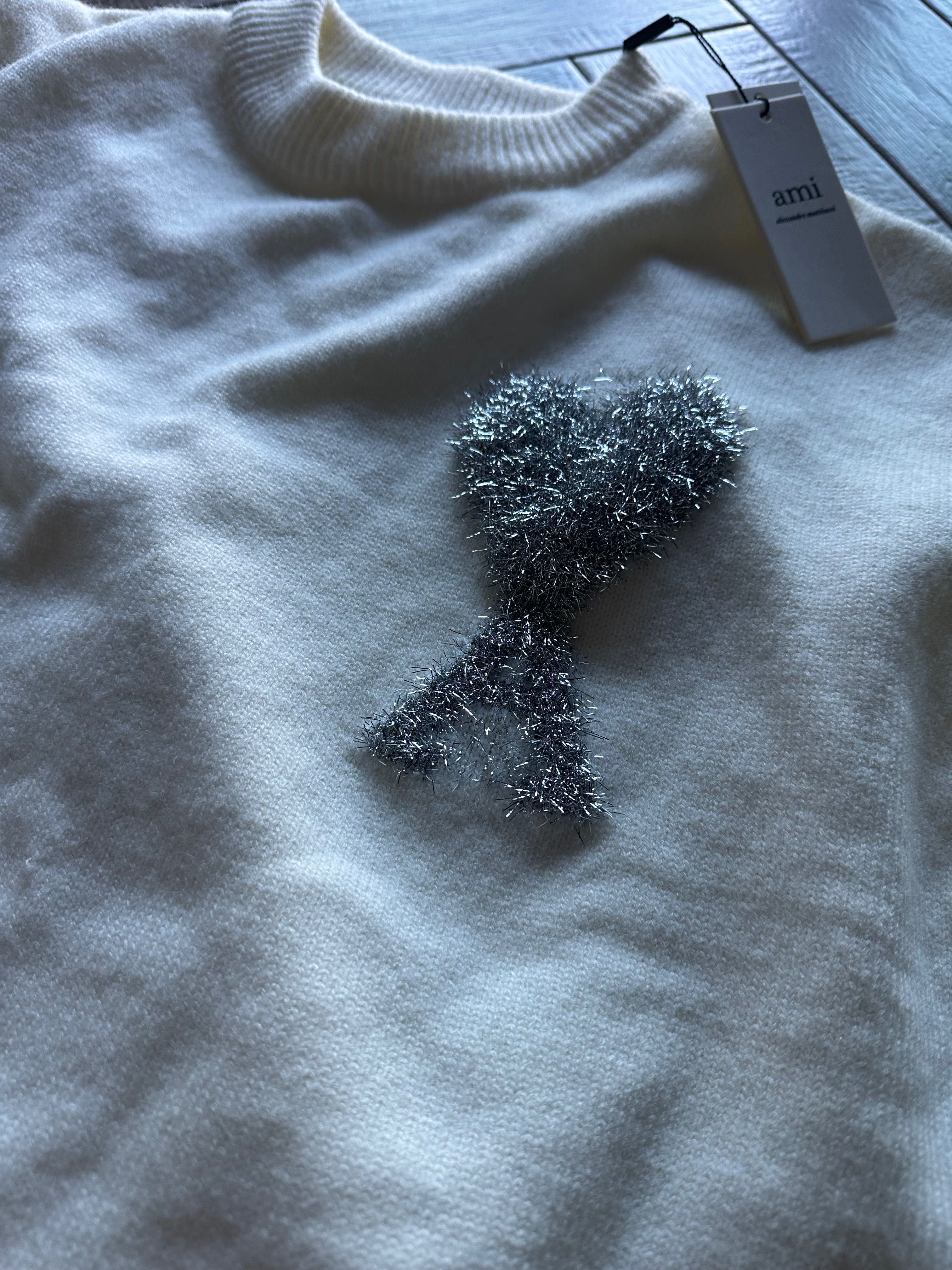 Sweter Ami biały mleczny L oversize