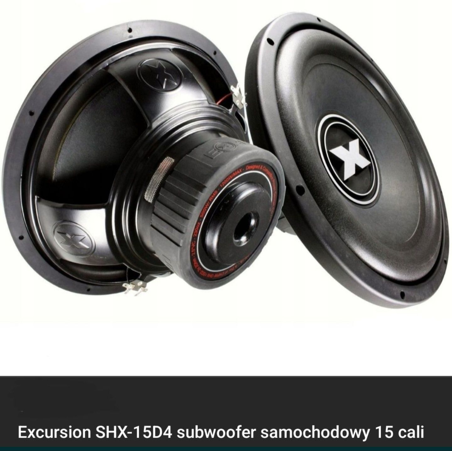 Subwoofer 15 Excursion w skrzyni + wzmacniacz Renegade