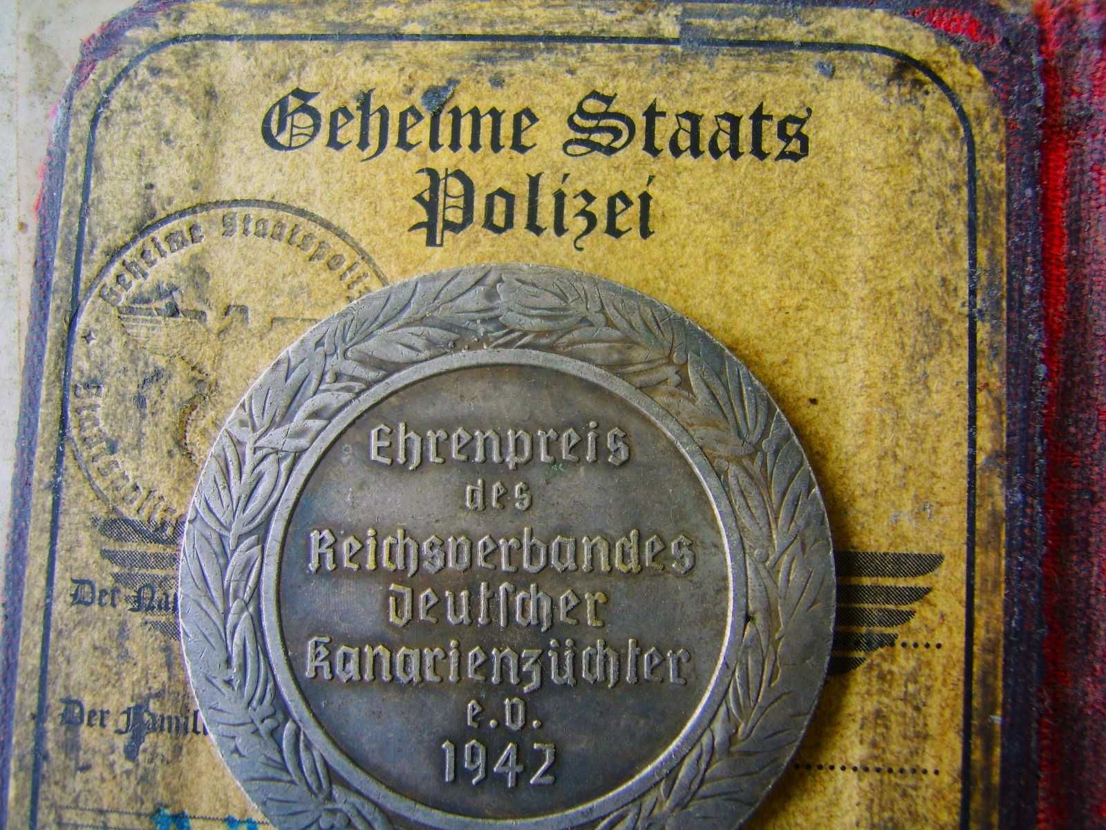 Legitymacja Oficera Waffen SS+ Srebrny Medal 1942 z Adolfem Srebro?