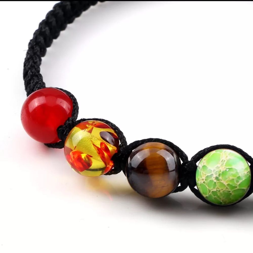 Pulseira frisada Com Pedra Naturais