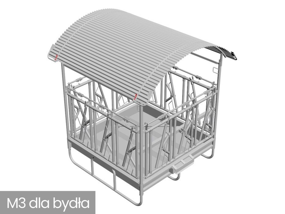 Paśnik łąkowy dla koni bydła z daszkiem ocynk 8‎ 12‎ 14‎ 16 stanowisk