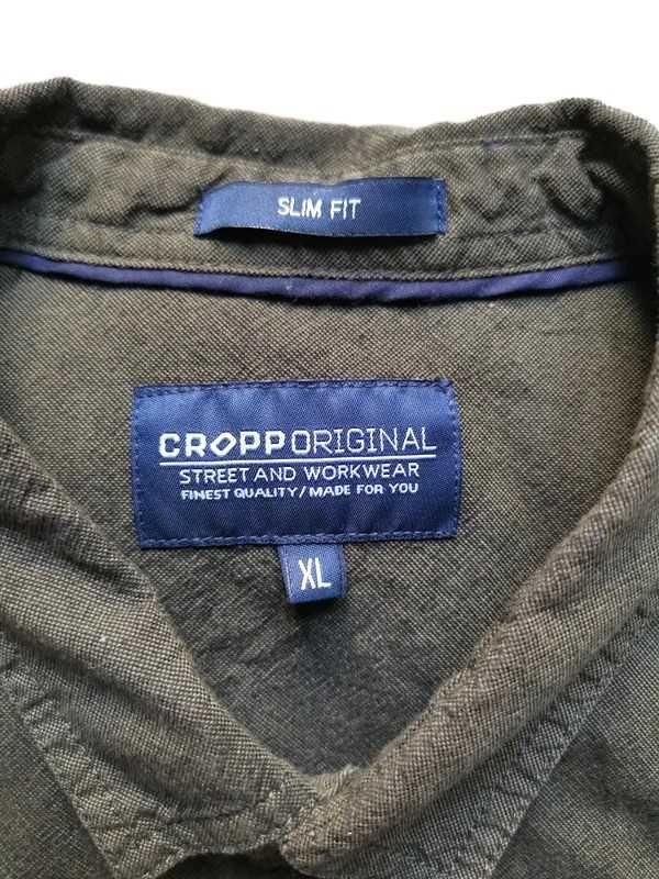 Ciemnozielona Koszula Cropp XL Slim fit