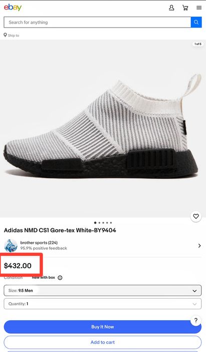 Кросівки чоловічі Adidas NMD CS1 Primeknit GoreTex