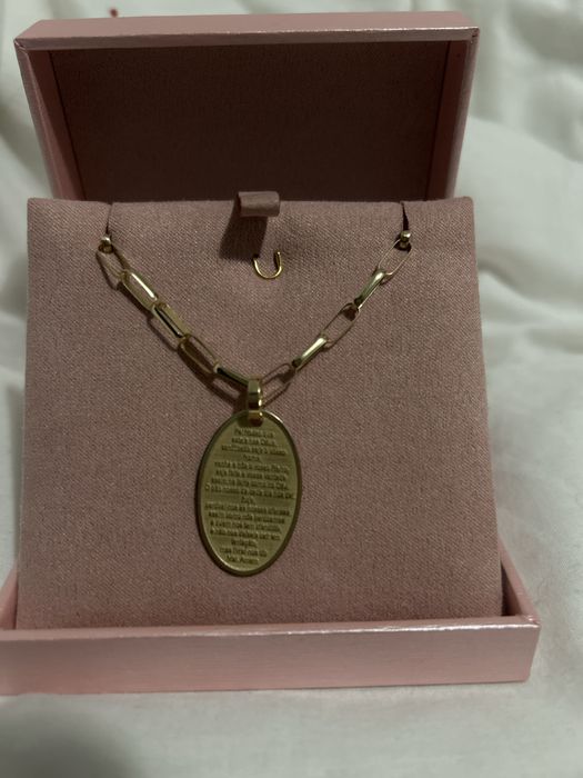 Fio cardiê em ouro maciço 18k