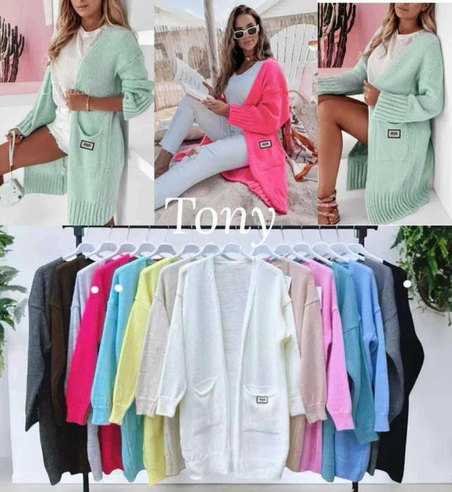 Kardigany kolorowe damskie