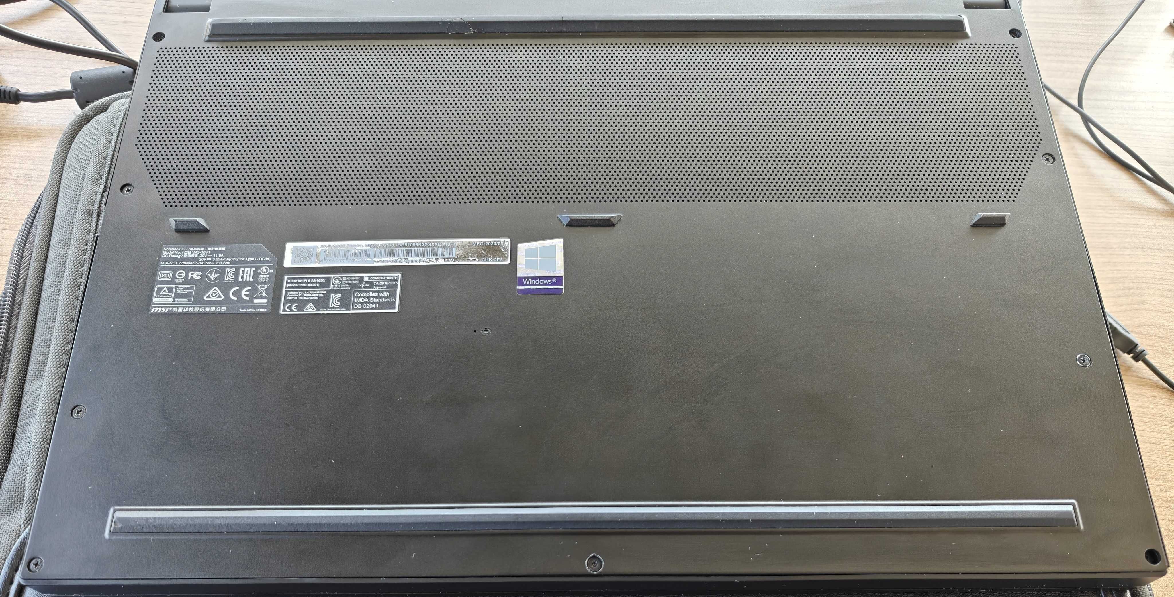 Laptop MSI Stealth GS66 i9-10980HK RTX 2070 SUPER 32 GB DDR4 RAM/ 2 TB