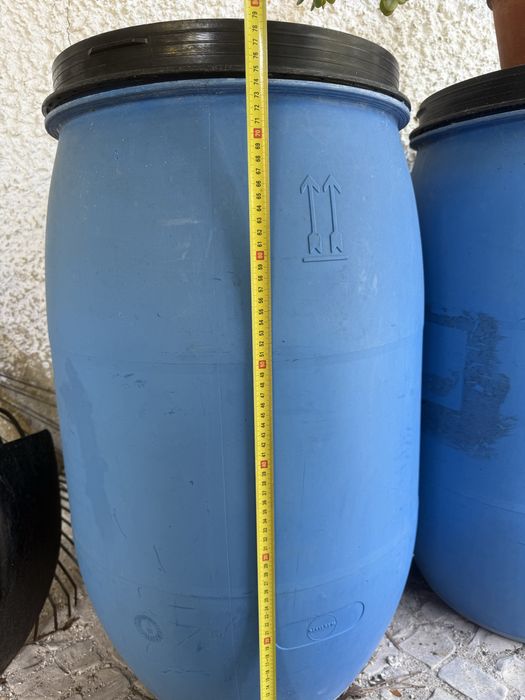 2 Bidons Plástico Azuis