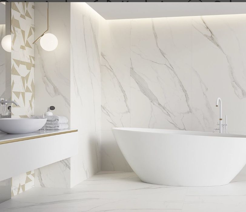 Paradyż calacatta mat 89,8x89,8 oraz 119,8x59,8