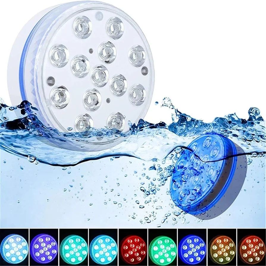 Wodoodporna 13LED 4szt lampa basenowa z pilotem B728