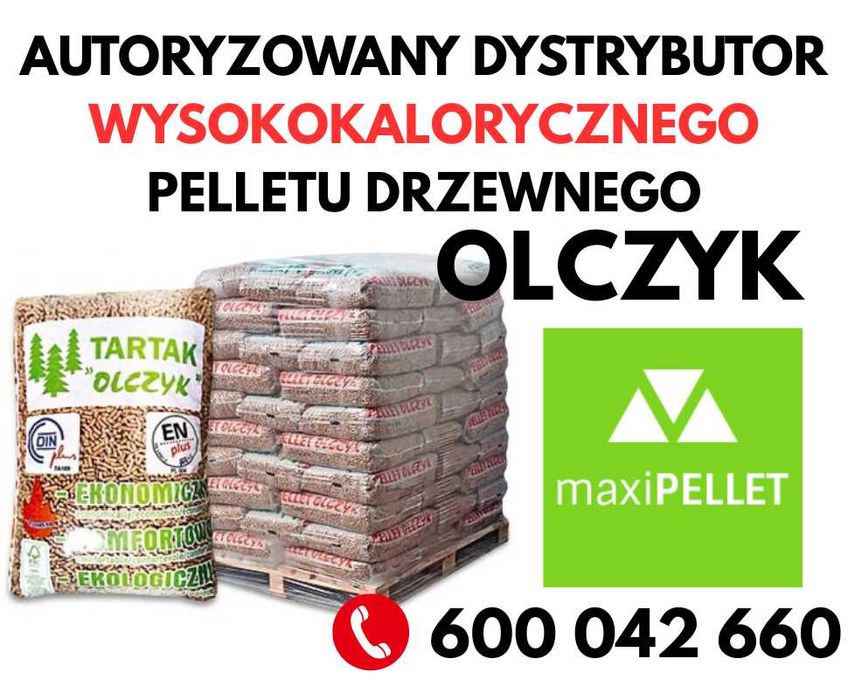 Pellet drzewny Olczyk  paleta 1050kg 70 worków DINplus / Enplus A1 6mm