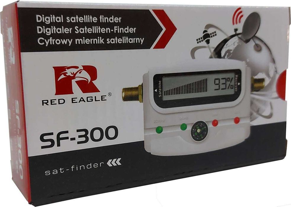MIERNIK antenowy satelitarny wskaźnik CYFROWY SF-300 Red Eagle