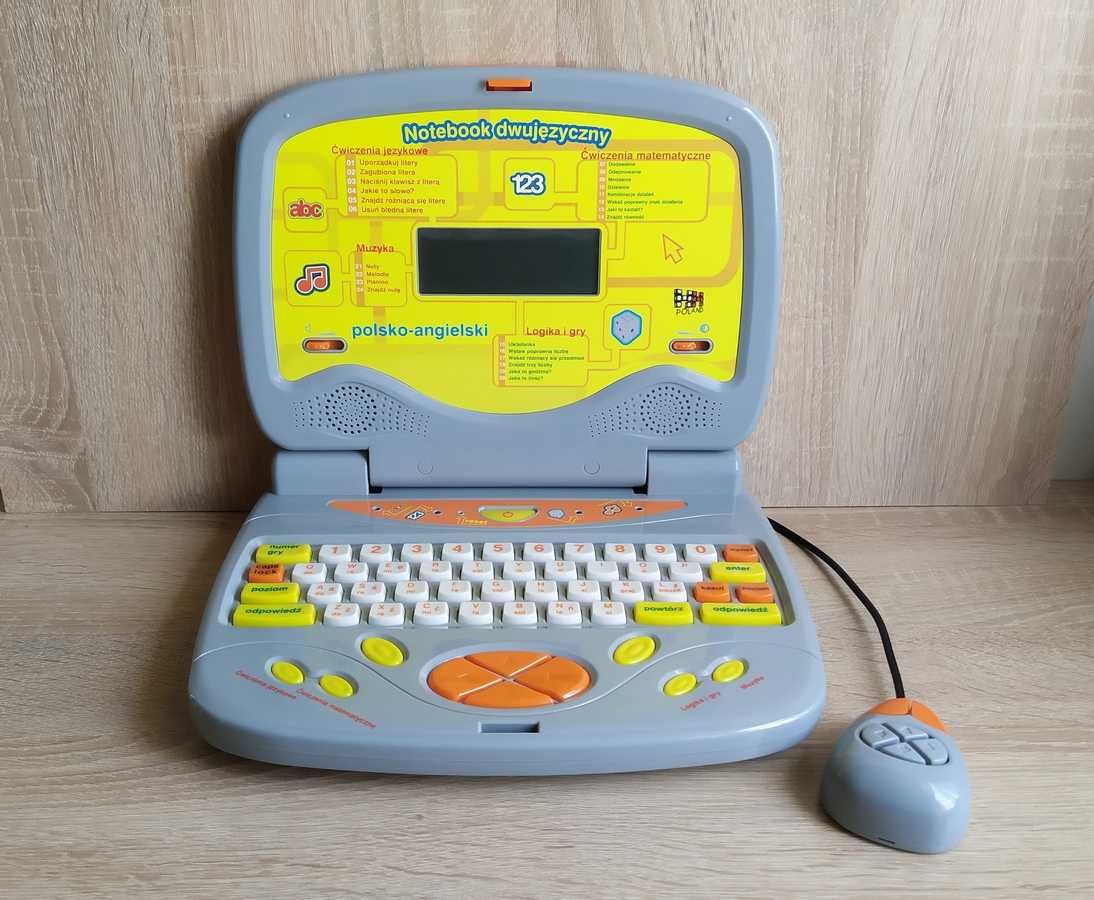 Edukacyjny Laptop Dwujęzyczny z myszką TUTU