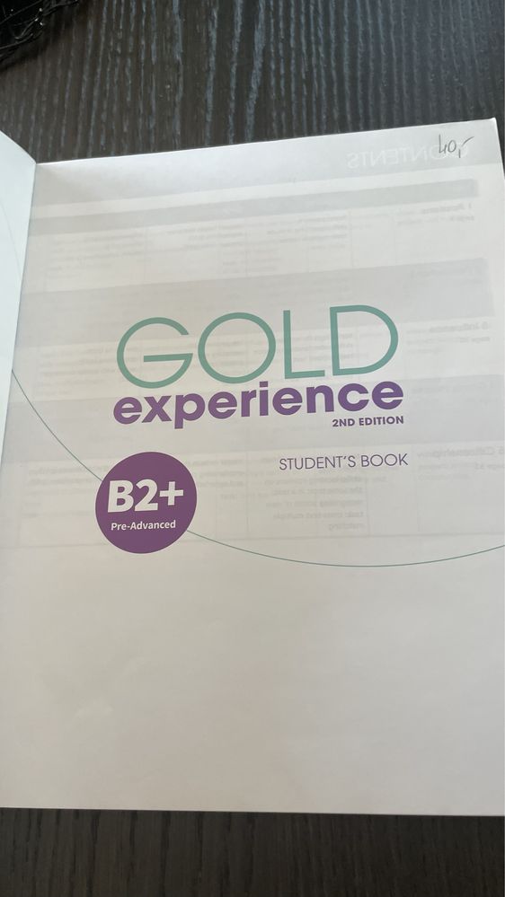 Gold Experience B2+ student’s book Pearson