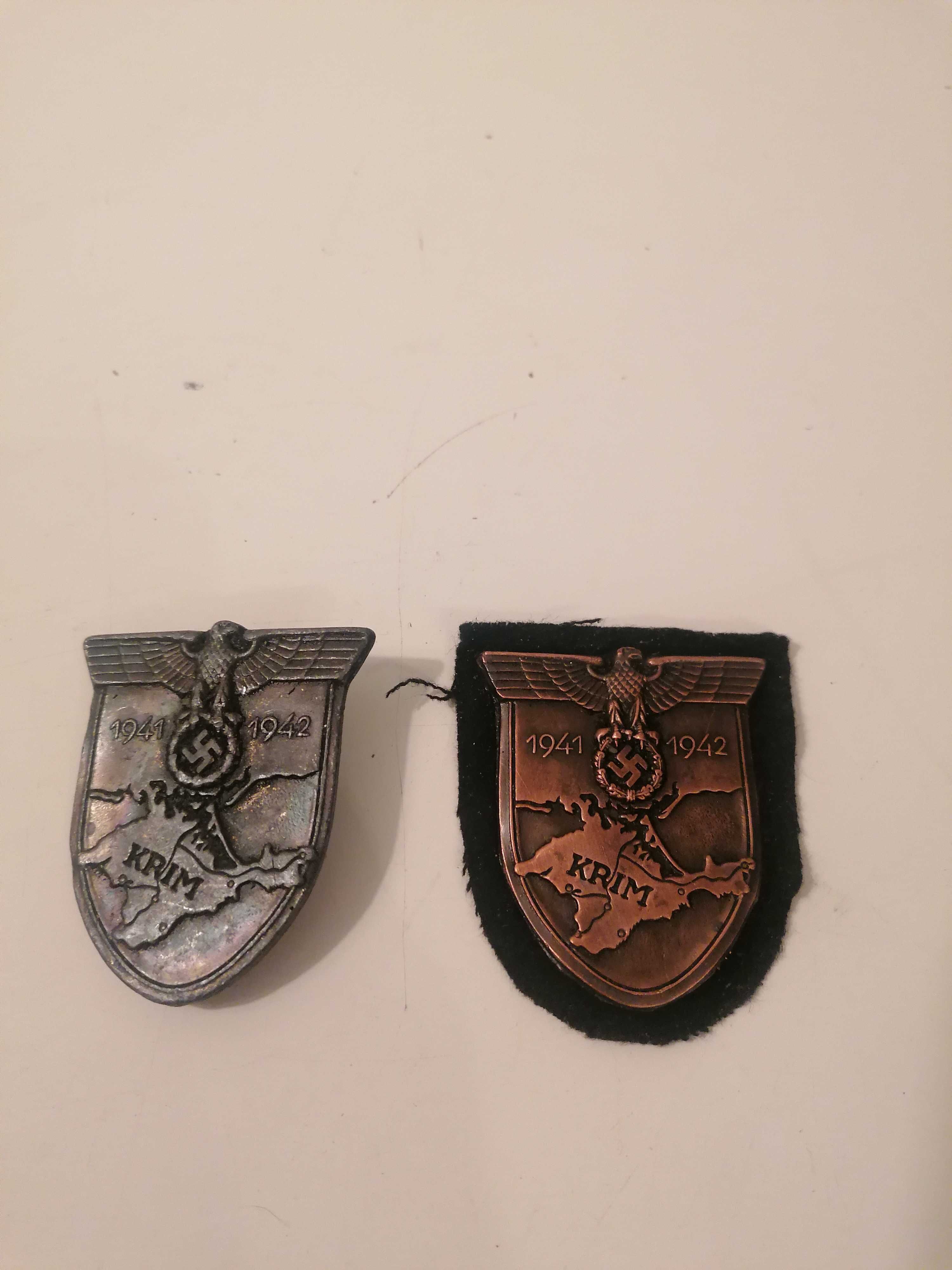 Rzadkość. Miedziany wojskowy emblemat z Kampanii Krymskiej 1941-42r