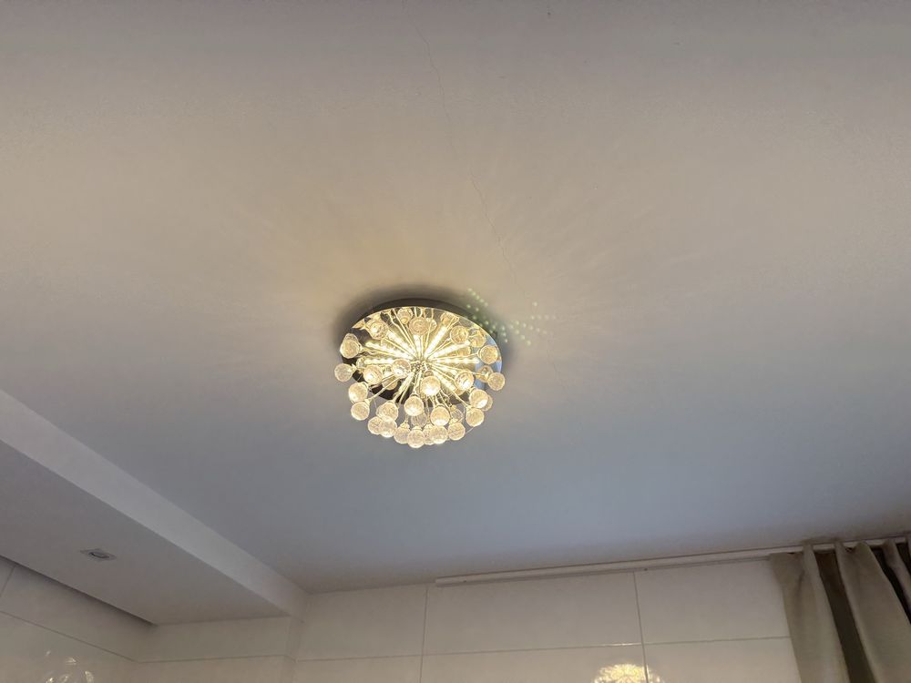 Lampa sufitowa, plafon, kryształki LED