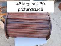 Caixa de madeira para pão