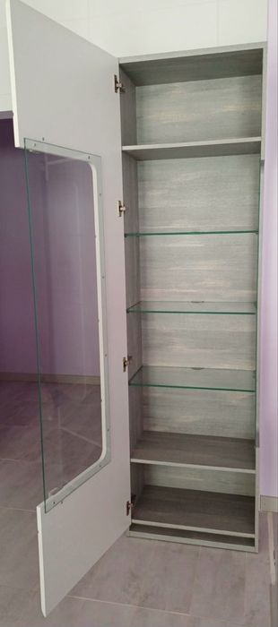Vitrine cor banco/cinza!