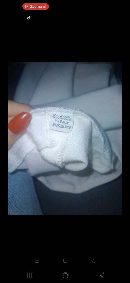 Biala elegancka Sukienka na obrone chrzest chrzciny komunie  S M