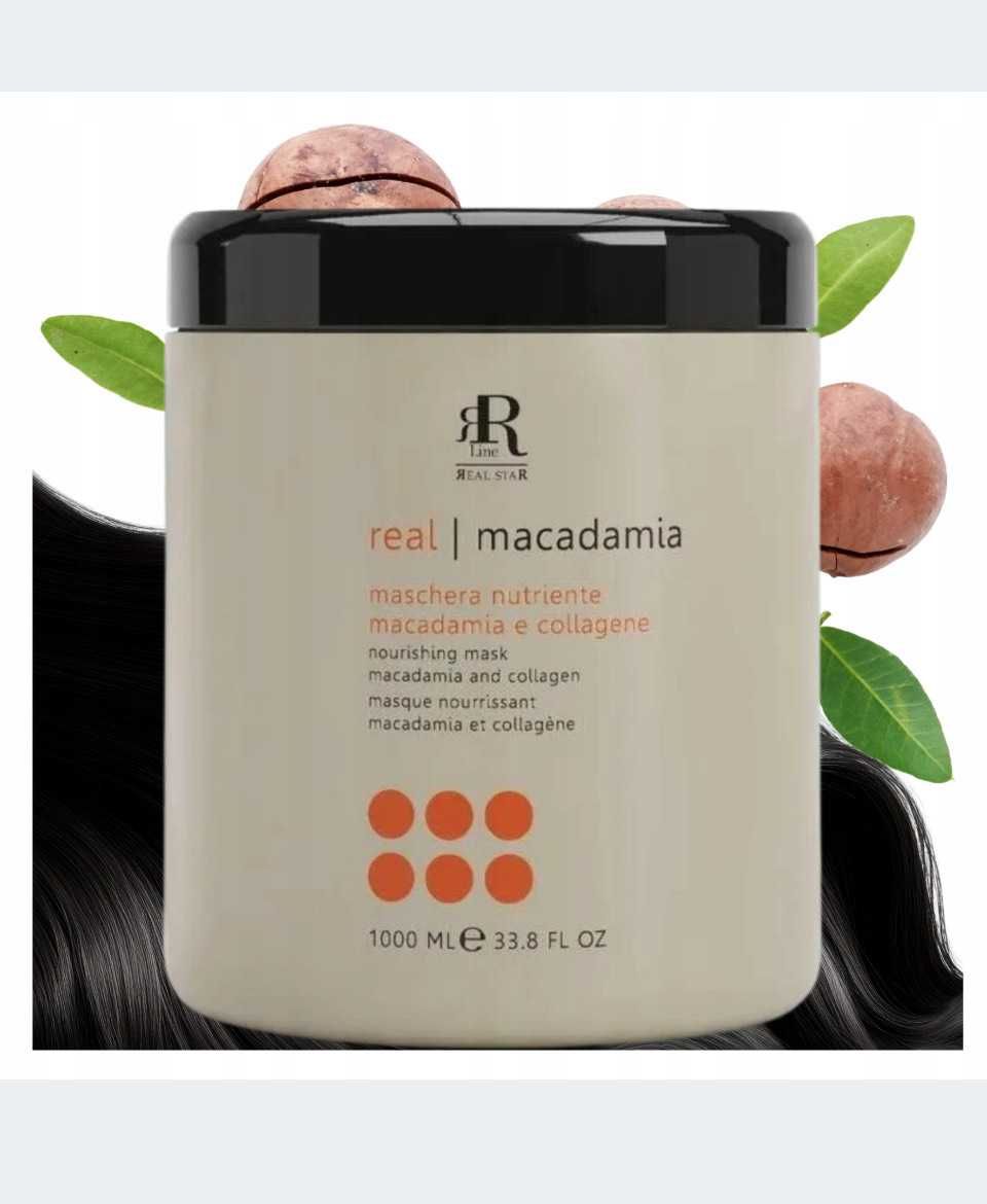 Maska do włosów REAL STAR MACADAMIA nawilżająca RR LINE 1000 ml