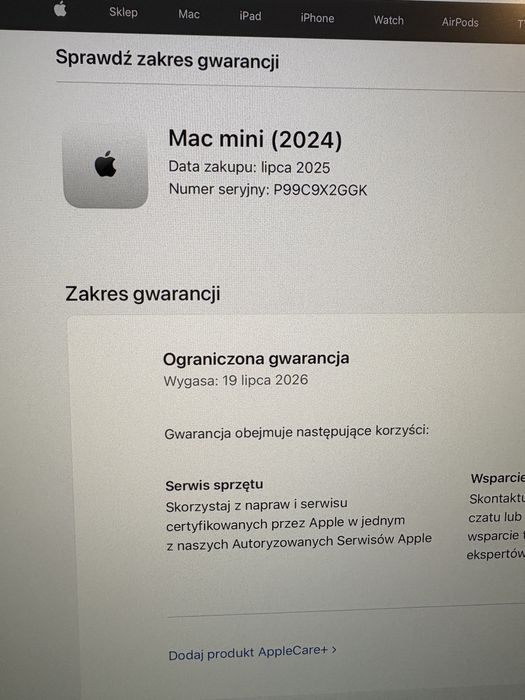 Mac mini M4 jak nowy