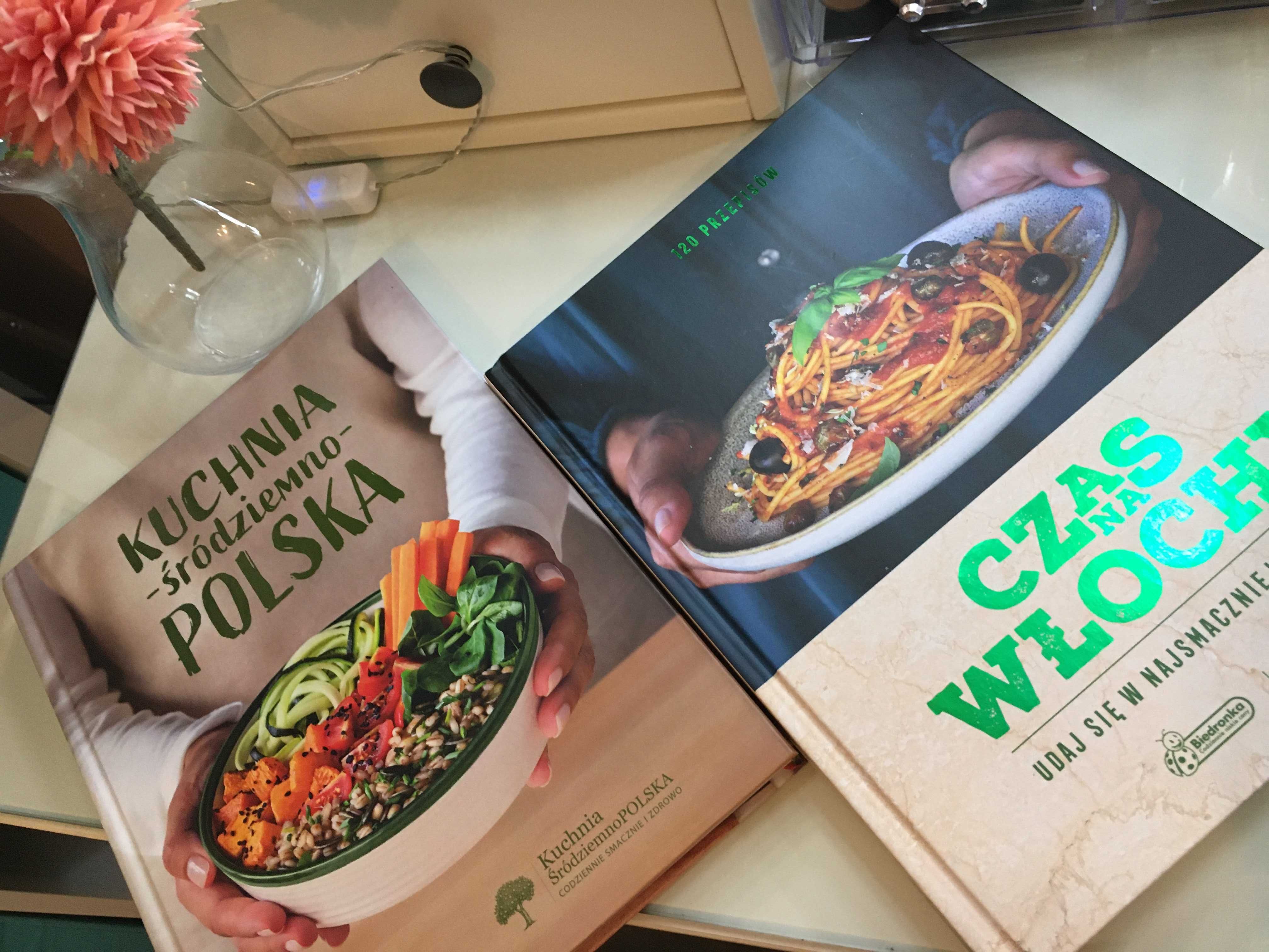 Zestaw komplet książek kucharskich Śródziemno Polska i Włochy / Nowe