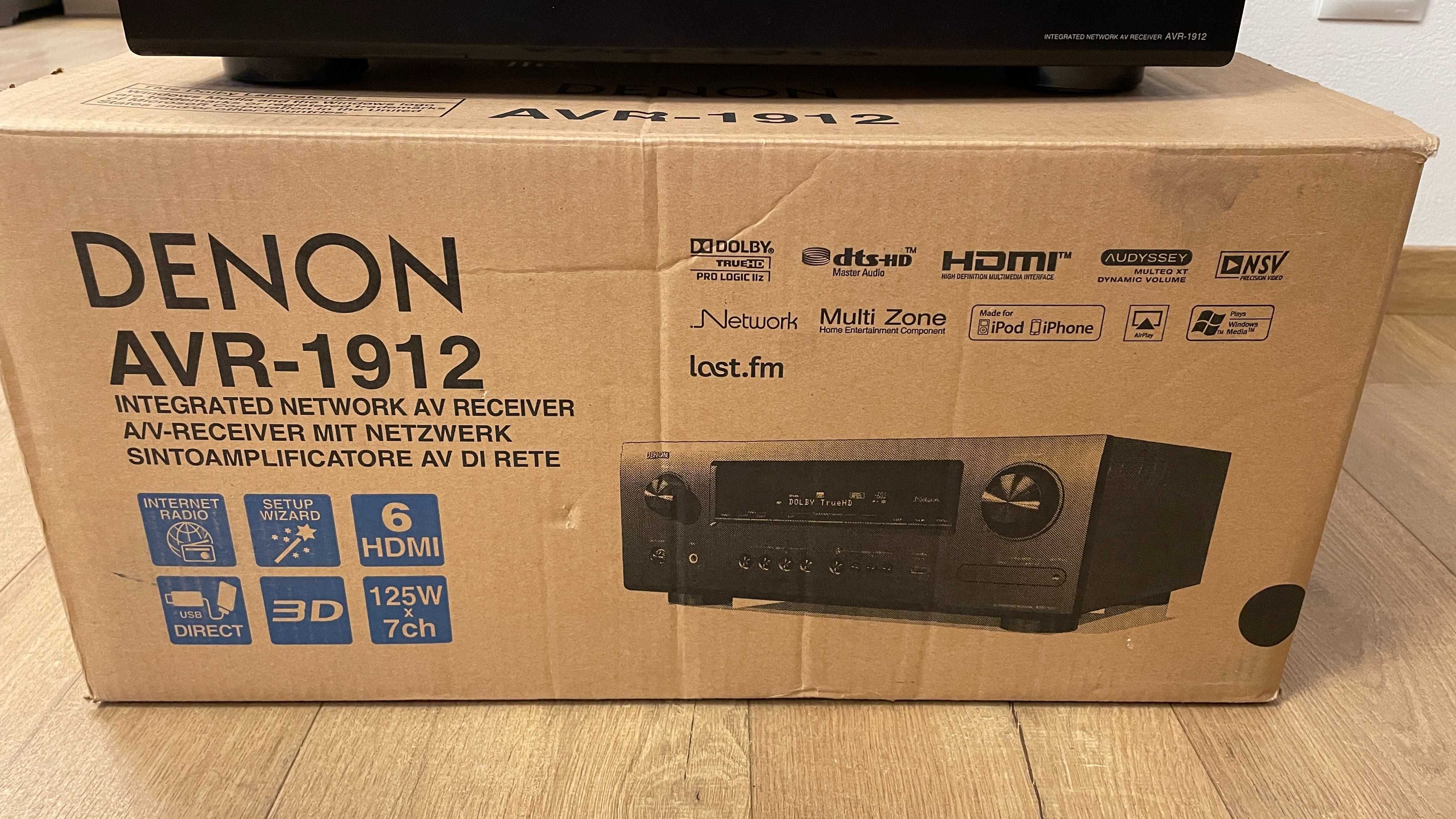 Amplituner wzmacniacz  7.1 Denon AVR-1912 Czarny