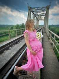 Сукня для вагітних рожева