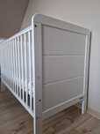 Białe Łóżeczko Woodies z materacem 120x60