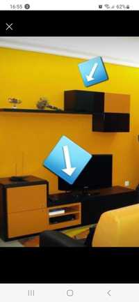 Apardor para tv e aparador de parede com arrumação