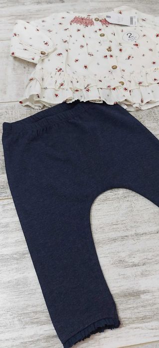 Komplet Bluzka+Legginsy Next Baby 68cm 3-6mcy Nowy