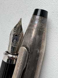 Ручка перьевая CROSS cap/barrel USA 925 silver с позолоченным пером!